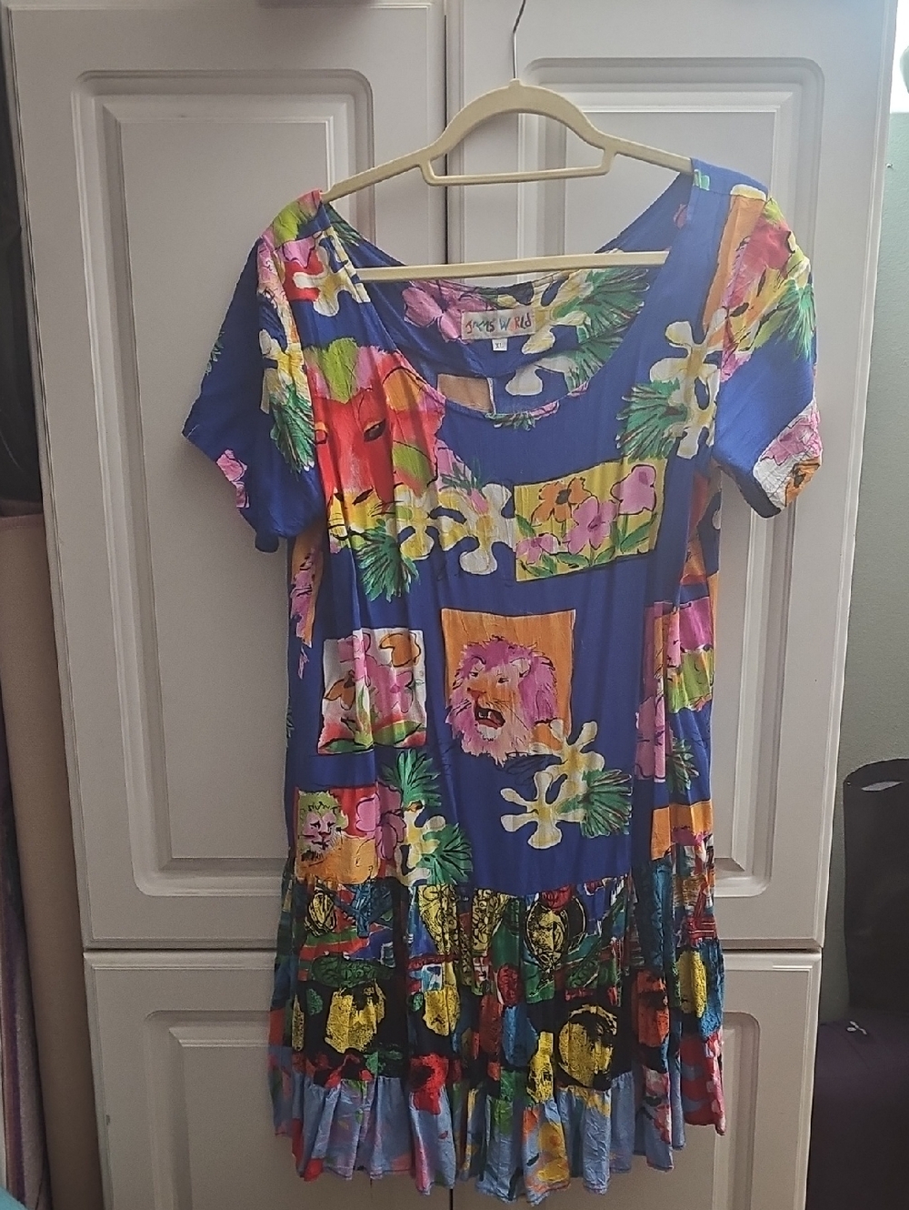 ⚜️Jams World Blue Multicolor Floral Print Top
